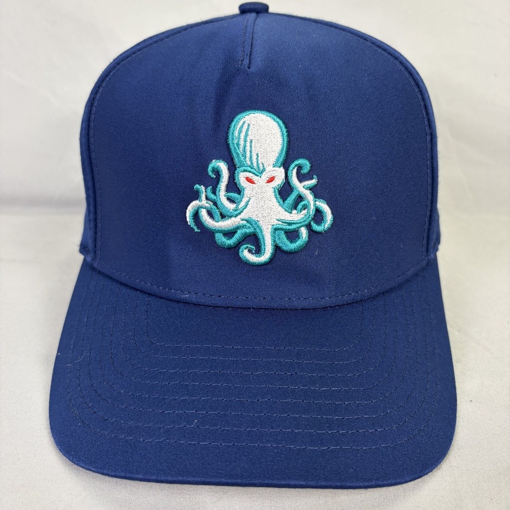 Waggle Golf Hat Octopus Snapback Mens OSFM Navy Blue Perforated Performance